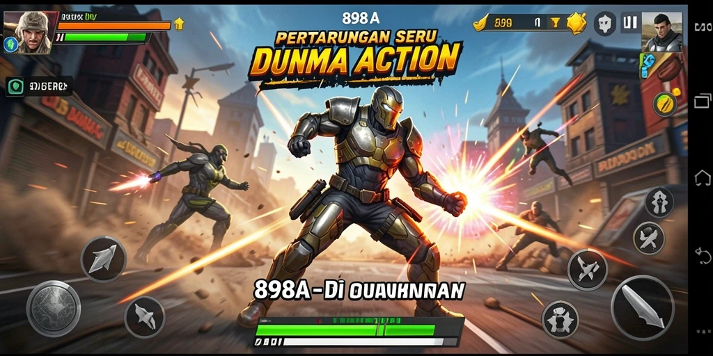 Tampilan aksi menegangkan dalam 898A saat bertarung.