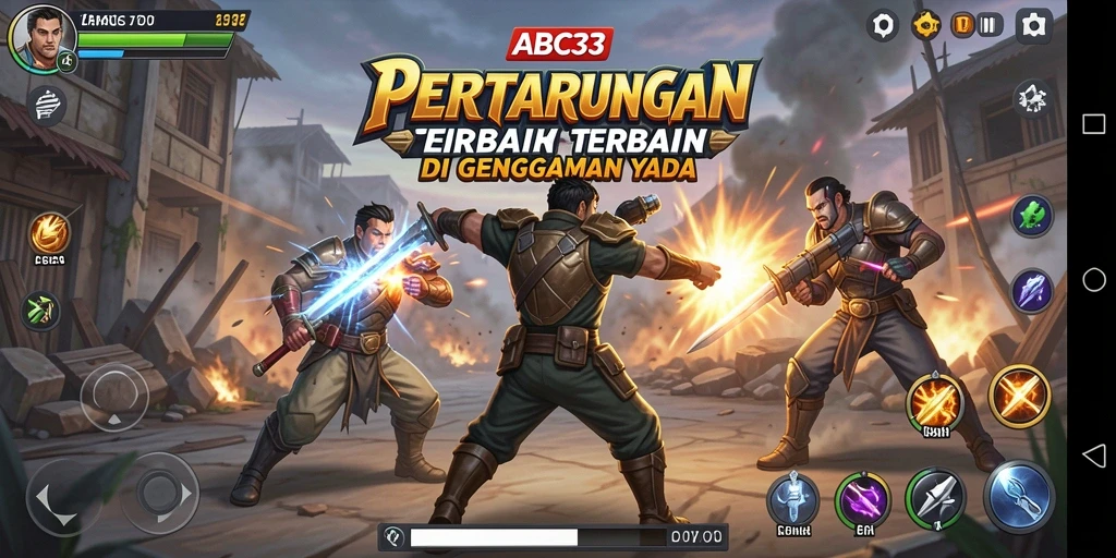 Screenshot gameplay seru dalam pertarungan ABC33.