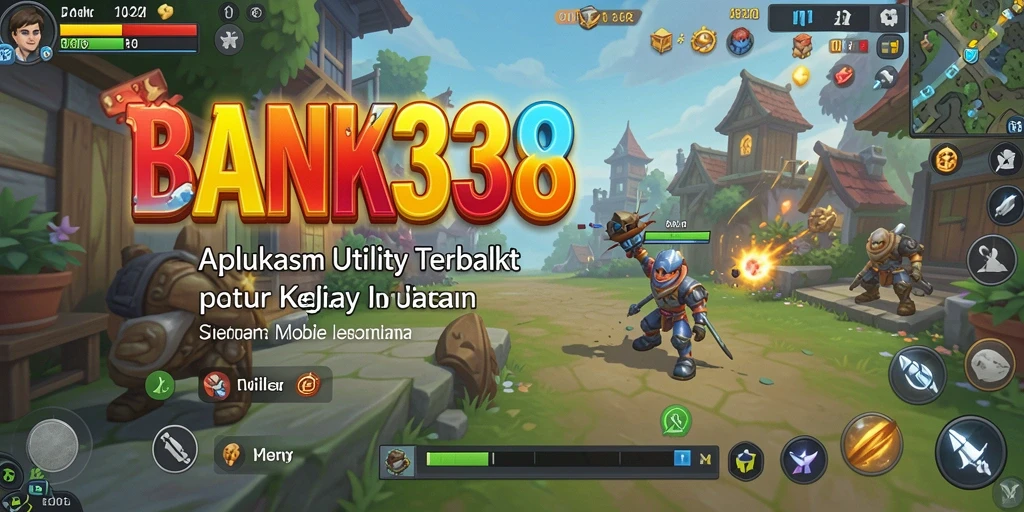 Tampilan utama aplikasi BANK338 yang menampilkan fitur-fitur Utility.