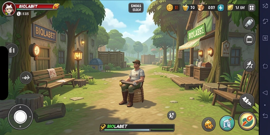 Tampilan gameplay BIOLABET yang menarik dan penuh warna.