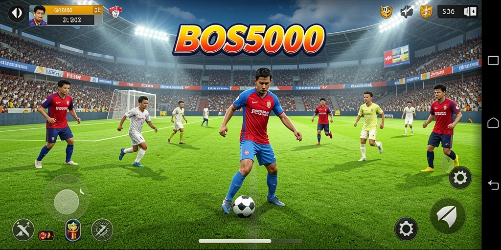 Screenshot gameplay BOS5000 yang menampilkan aksi seru olahraga.