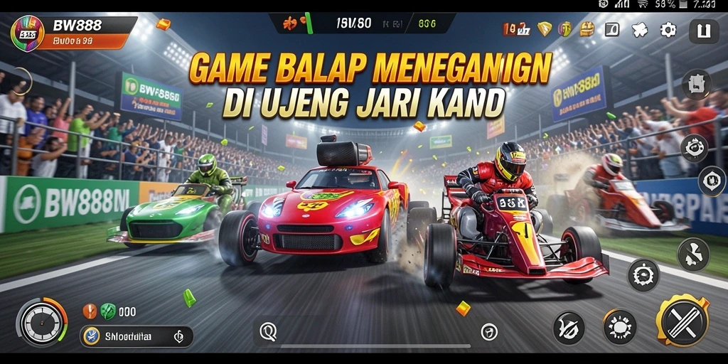 Tampilan gameplay BW888 yang seru dan menegangkan saat balapan.
