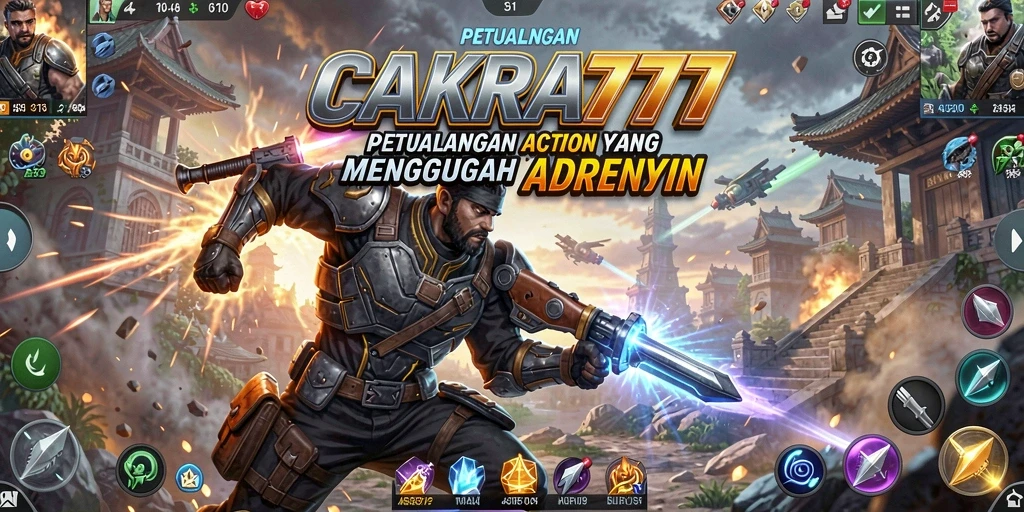 Tampilan gameplay CAKRA777 yang menegangkan dan penuh aksi.