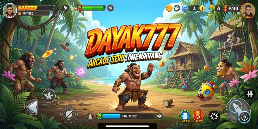 Tampilan gameplay DAYAK777 yang seru dan penuh tantangan arcade.