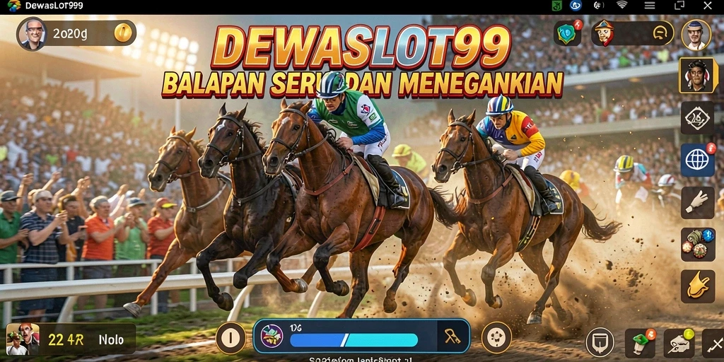 Screenshot utama DEWASLOT99 menampilkan aksi balapan yang mendebarkan.