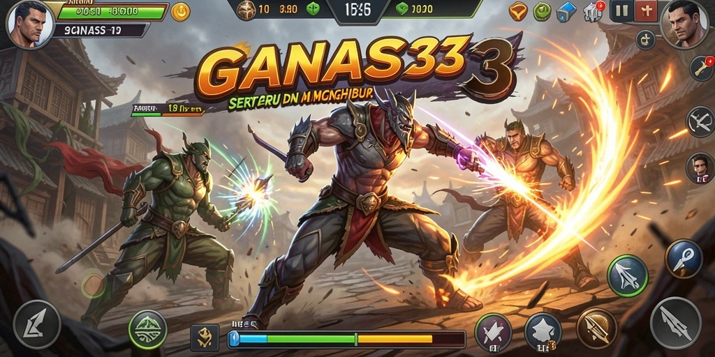 Tampilan gameplay seru di GANAS33 dengan pertarungan yang mendebarkan.