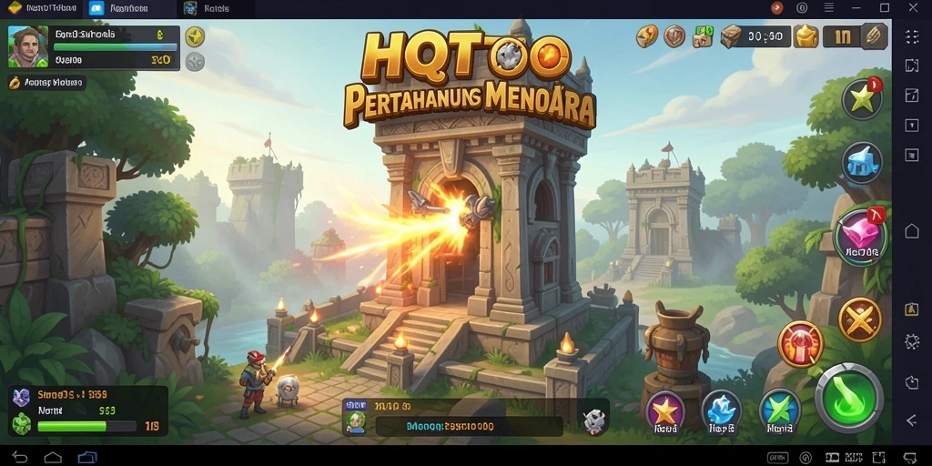 Tangkapan layar HQTOTO menampilkan aksi menara bertahan yang intens.