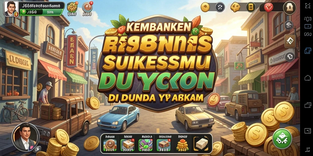Tampilan gameplay JJ62 yang mengasyikkan dalam mengelola bisnis Tycoon.
