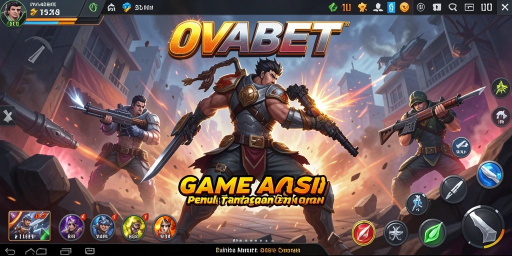 Tangkapan layar utama menunjukkan aksi seru dalam gameplay OVABET.