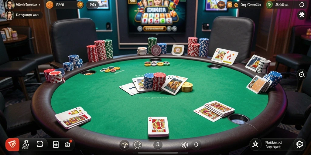 Tampilan menarik dari gameplay Poker di PP88.