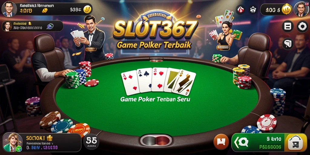 Tampilan gameplay poker yang mendebarkan di SLOT367.