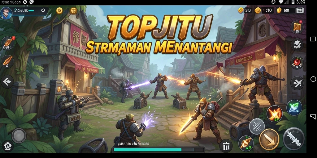 Tampilan gameplay menarik dari TOPJITU menunjukkan strategi dan taktik yang mendebarkan.