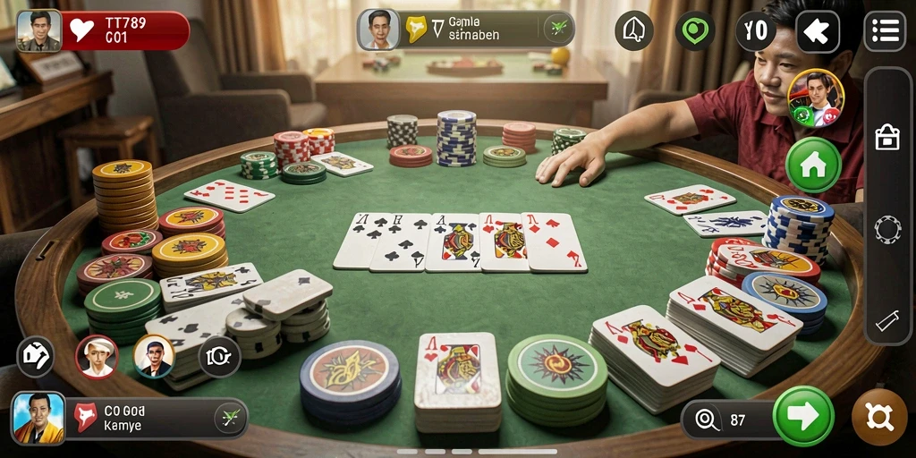 Tampilan gameplay Gaple TT789 yang seru dan menarik.