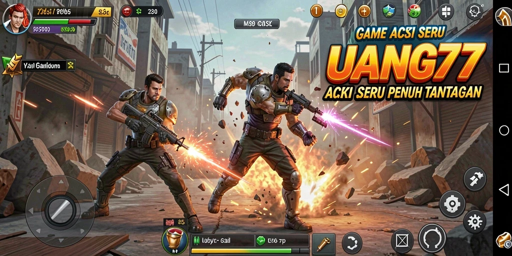 Screenshot menunjukkan aksi seru dalam gameplay UANG77.