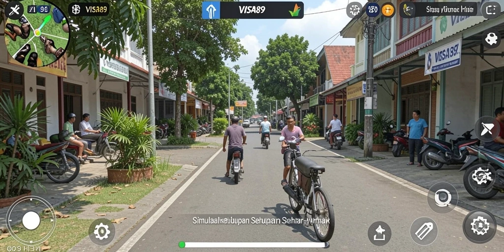 Tampilan gameplay simulasikan kehidupan sehari-hari di VISA89.