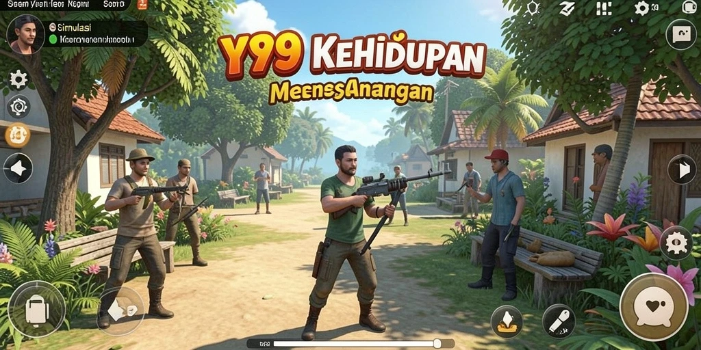 Tampilan gameplay menarik dengan karakter yang hidup dan beragam interaksi.