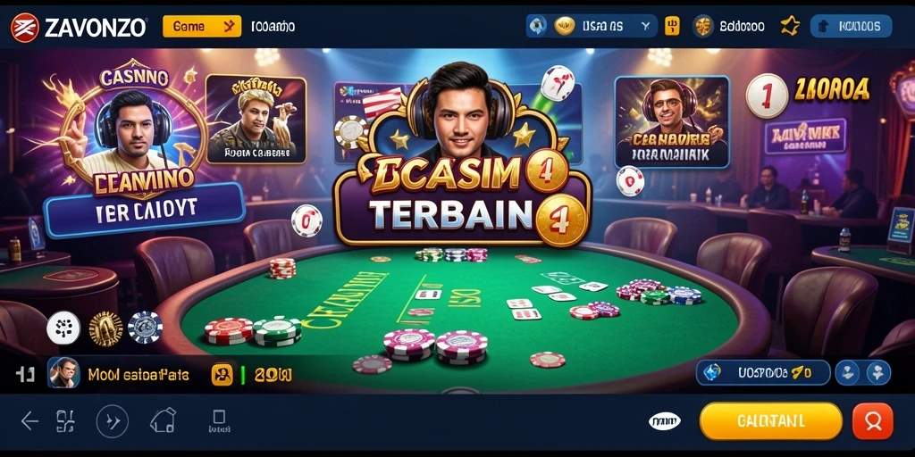Tampilan gameplay ZAVONZO yang seru dan interaktif dalam game Live Casino.