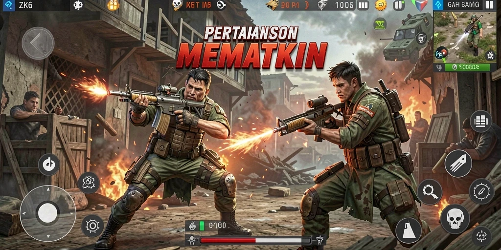 Tampilan gameplay ZK6 yang seru dalam pertarungan Battle Royale.